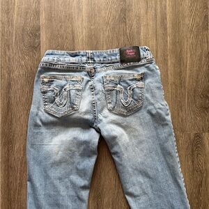 Light Blue Straight Leg Jeans